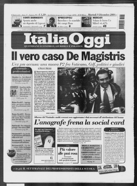 Italia oggi : quotidiano di economia finanza e politica